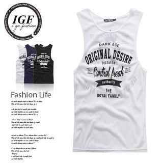 I Go Fashion Message Printed Tank Top