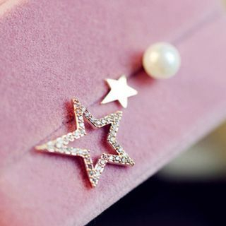 Kulala Star & Faux Pearl Stud Earrings Set