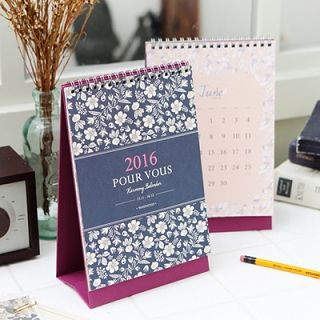 Full House 2016 Floral Foldable Desk Calendar(Medium)