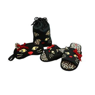 Betta Red Nose Cat Slippers Travel Set