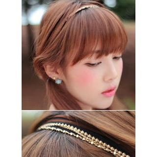 kitsch island Metal Layered Faux-Suede Hair Band