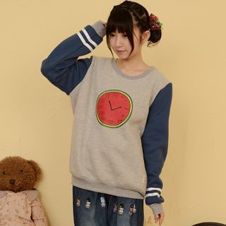 Angel Love Colour Block Printed Pullover
