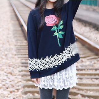 YR Fashion Flower Sweatshirt