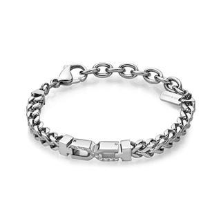 Kenny & co. Steel X Shape with Crystal Bracelet  Silver - One Size