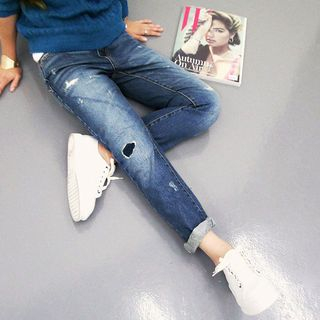 NANING9 Distressed Blue Jeans