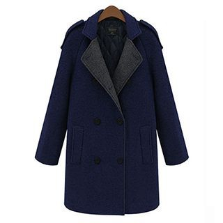 AGA Notch Lapel Double-Breasted Coat