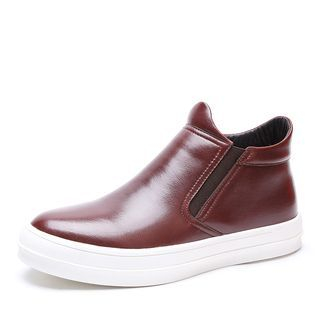Sache Faux Leather Mid-Top Slip-Ons