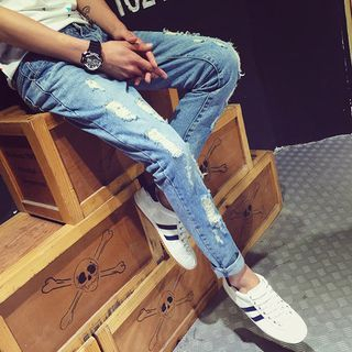 Street Affair Distressed Slim Fit Jeans