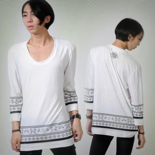 3/4-Sleeve Print T-Shirt