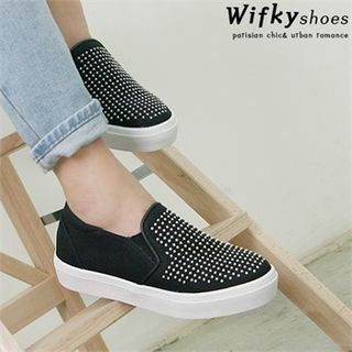 Wifky Studded Platform Sneakers