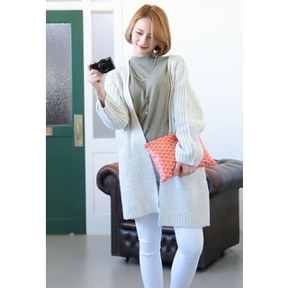 Dalkong Open-Front Knit Cardigan
