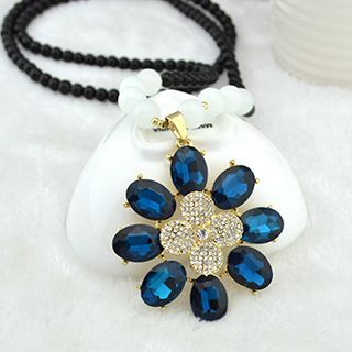 Glitglow Jeweled Flower Necklace