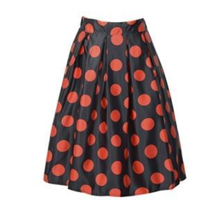 Flore Polka-Dot A-Line Skirt