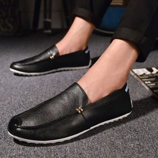 Preppy Boys Faux-Leather Slip-Ons