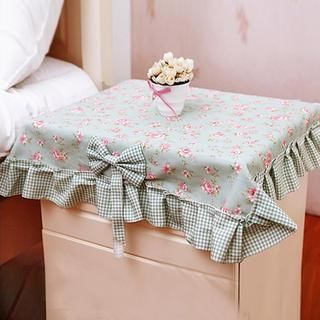 Glowcute Floral Check Tablecloth