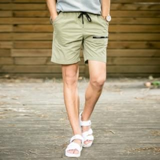 ABOKI Drawstring-Waist Shorts