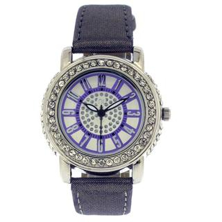 N:U - Not the Usual Crystal Wrist Watch Purple & Silver - One Size