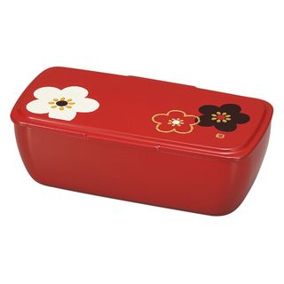 Hakoya Hakoya Cool Bento One Layer Lunch Box Hanamonyou Ume Red