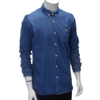 YesStyle M Button-Down Collar Chambray Shirt