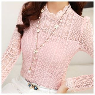 Sienne Long-Sleeve Lace Top