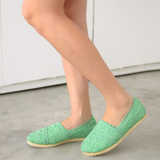 yeswalker Lace Crochet Espadrille Slip-Ons