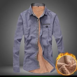 Alvicio Contrast-Trim Fleece-Lined Shirt