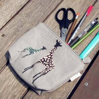 as it is Small Makeup Bag - Giraffe Gray - One Size
