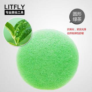 Litfly Natural Konjac Sponge (Round) (Green Tea) 1 pc