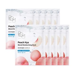 BOM - Peach Hya Blend Moisturizing Mask Set 25g x 10 sheets