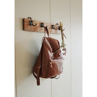 GOROKE Faux-Leather Backpack