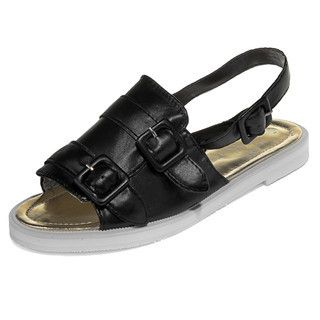 yeswalker Faux Leather Buckled Sandals