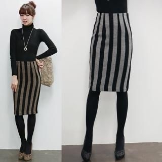 Striped Pencil Skirt