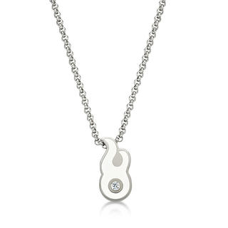 Kenny & co. White Kenny&co. x Zerone fire icon Necklace [L] White - One Size