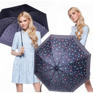 Matty's Macaron Patterned Compact Umbrella