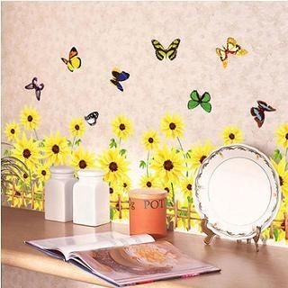LESIGN Sunflower Print Wall Sticker
