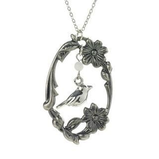 Silver Forest Bird Necklace