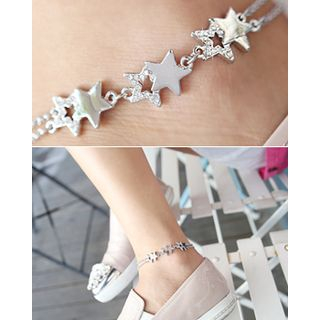 Miss21 Korea Star-Pendant Double Chain Anklet
