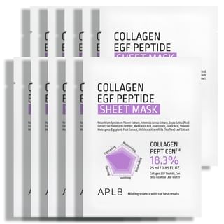 Aplb - Collagen Egf Peptide Sheet Mask Set 25Ml X 10 Sheets