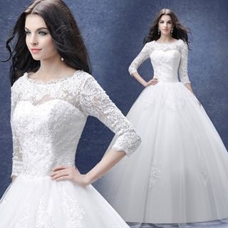 Angel Bridal Lace A-Line Wedding Dress