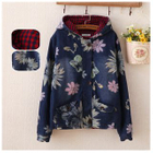 Hooded Floral Print Denim Jacket от YesStyle.com INT Hooded Floral Print Denim Jacket от YesStyle.com INT
