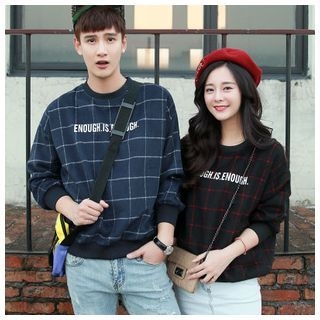 Simpair Matching Couple Check Pullover