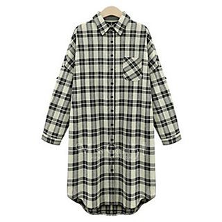 Hazie Plaid Shirtdress