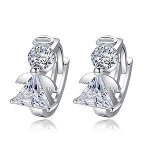 BELEC 925 Sterling Silver Angel-shaped with White Cubic Zircon Earring