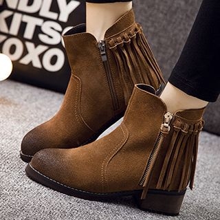 Monde Fringed Ankle Boots