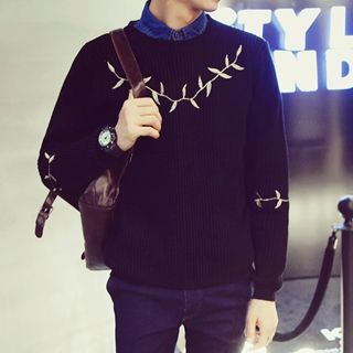 MRCYC Long-Sleeve Embroidered Knit Top
