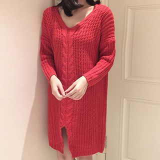 Honey House V-Neck Sweater Dress