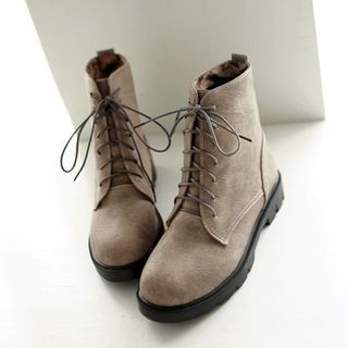 Pangmama Lace-Up Short Boots