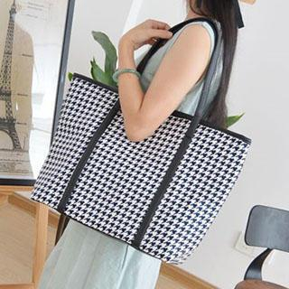 Aoba Houndstooth Shopper Bag As Figure - One Size