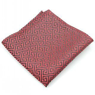 Xin Club Patterned Pocket Square Red - One Size