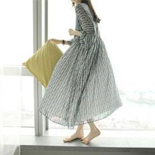 partysu Pleat-Hem Pattern Mini Dress